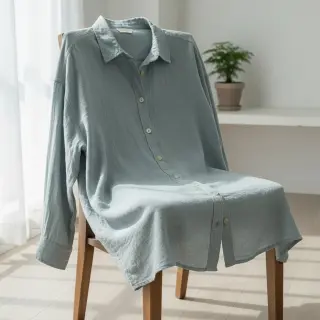 Bavlnená látka SLUB WASHED blue