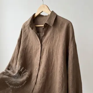 Puuvillakangas SLUB WASHED taupe