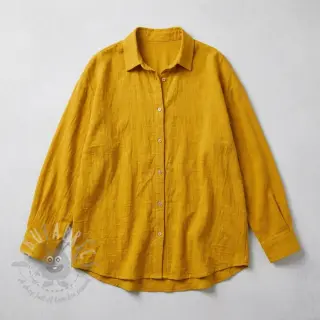Puuvillakangas SLUB WASHED ochre