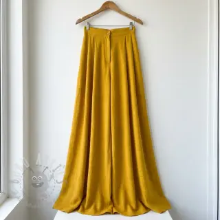 Puuvillakangas SLUB WASHED ochre