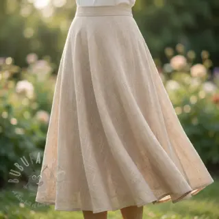 Puuvillakangas SLUB WASHED beige