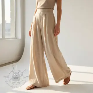Puuvillakangas SLUB WASHED beige