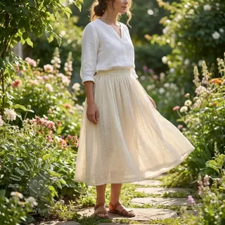 Puuvillakangas SLUB WASHED SIMPLY NATURAL