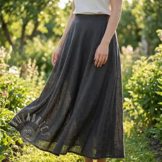 Puuvillakangas SLUB WASHED black