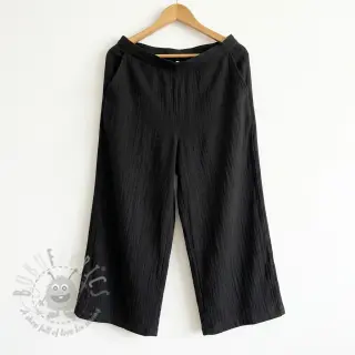 Puuvillakangas SLUB WASHED black