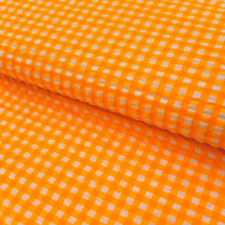 Bavlnená látka YARN DYED NEON SMALL Checks orange