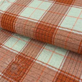 Viskoosi CRINKLE Check mint