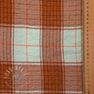 Viskoosi CRINKLE Check mint