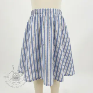 Puuvillakangas YARN DYED Stripes Nina blue
