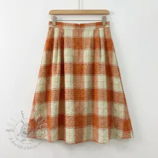 Viskoosi CRINKLE Check mint
