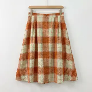 Viskóza CRINKLE Check mint