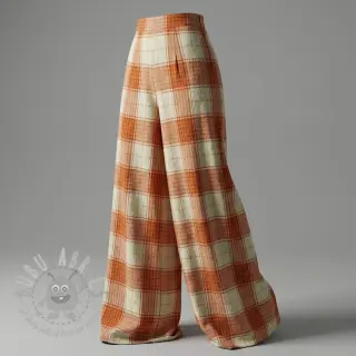 Viskoosi CRINKLE Check mint