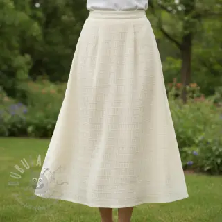 Viskoosi CHENILLE JACQUARD ecru