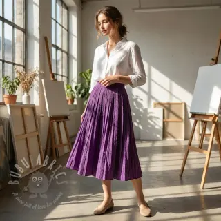 Viskoosi CHENILLE JACQUARD cerise