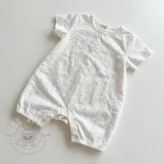 Puuvillakangas EMBROIDERY TWO-SIDE SCALLOP Neo white