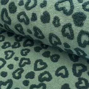 Kabátovina TEDDY Hearts old green