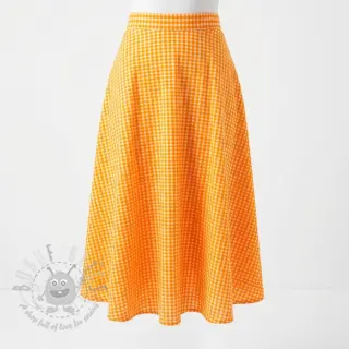 Puuvillakangas YARN DYED NEON BIG Checks orange