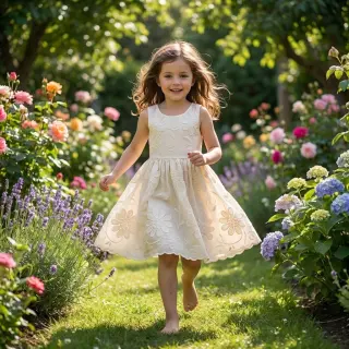 Bavlnená látka EMBROIDERY Bellagio off white