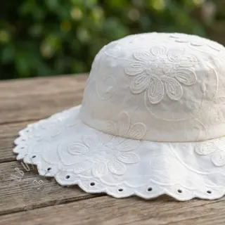 Puuvillakangas EMBROIDERY Bellagio off white