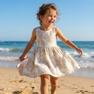 Bavlnená látka VOILE EMBROIDERY Kim off white