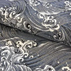 Sisustuskangas jacquard Swell allover argent