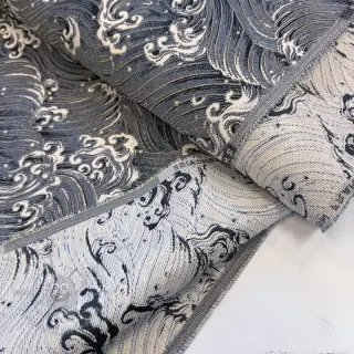 Sisustuskangas jacquard Swell allover argent