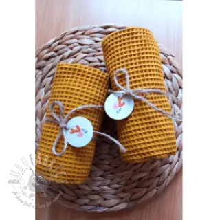 Puuvilla vohvelisidoksella ochre
