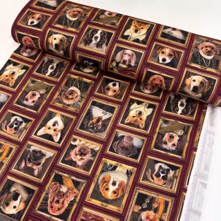 Dekoračná látka Dogs golden age digital print