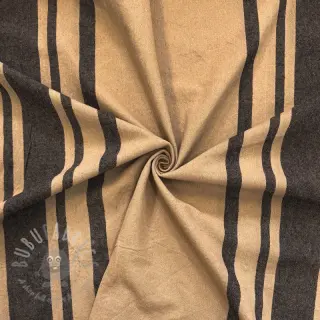 Sisustuskangas Bernadette stripe lin noir