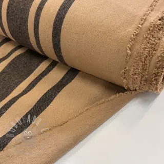 Sisustuskangas Bernadette stripe lin noir