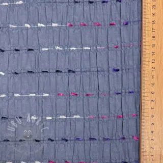 Puuvillakangas DOBBY CRINKLE Stripe jeans