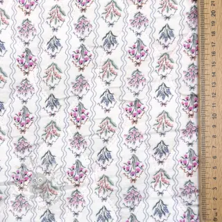 Kaksinkertainen harsokangas/musliini STEPPED Flowers light pink digital print