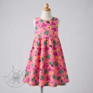 Puuvillakangas Flowers pink by JENNIFER BOURON ORGANIC