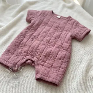 Kaksinkertainen harsokangas/musliini STEPPED Cherries mauve