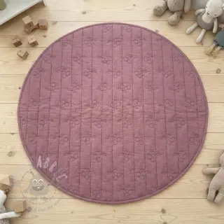 Kaksinkertainen harsokangas/musliini STEPPED Cherries mauve