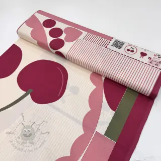Puuvillakangas Cherries playmat PANEL digital print