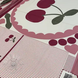 Puuvillakangas Cherries playmat PANEL digital print