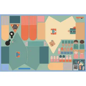 Bavlnená látka Lets go camping PANEL digital print