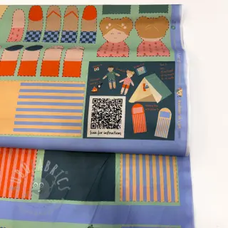 Puuvillakangas Lets go camping PANEL digital print