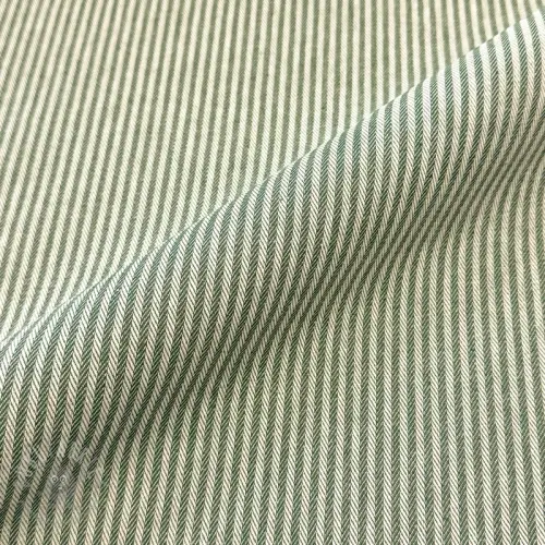 Sisustuskangas DOBBY Colored stripe army green
