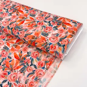 Viskóza RAYON POPLIN Printed Rosie design B