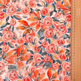 Viskoosi RAYON POPLIN Printed Rosie design B