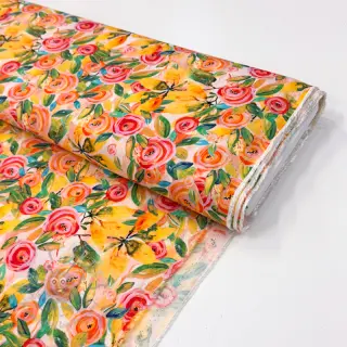 Viskoosi RAYON POPLIN Printed Rosie design C