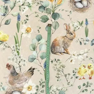 Sisustuskangas Happy spring scene digital print