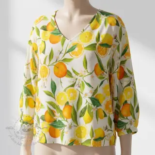 Viskoosi RAYON POPLIN Fruity design D
