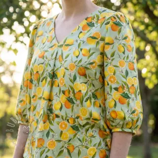Viskoosi RAYON POPLIN Fruity design E