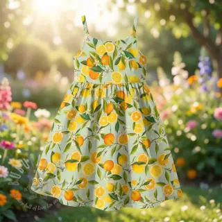 Viskoosi RAYON POPLIN Fruity design E