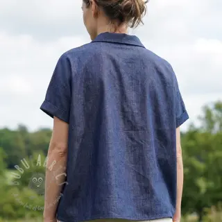 Puuvillakangas JEANS Chambre dark blue