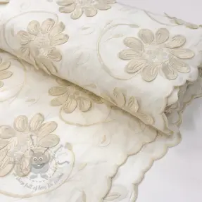 Puuvillakangas EMBROIDERY Bellagio butter