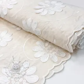 Puuvillakangas EMBROIDERY Bellagio cream